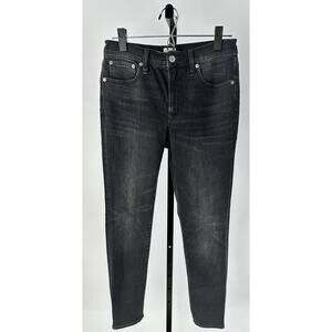 J. Crew 9” High-Rise Toothpick Jeans Black Stretch Denim Women’s Size 27 Skinny